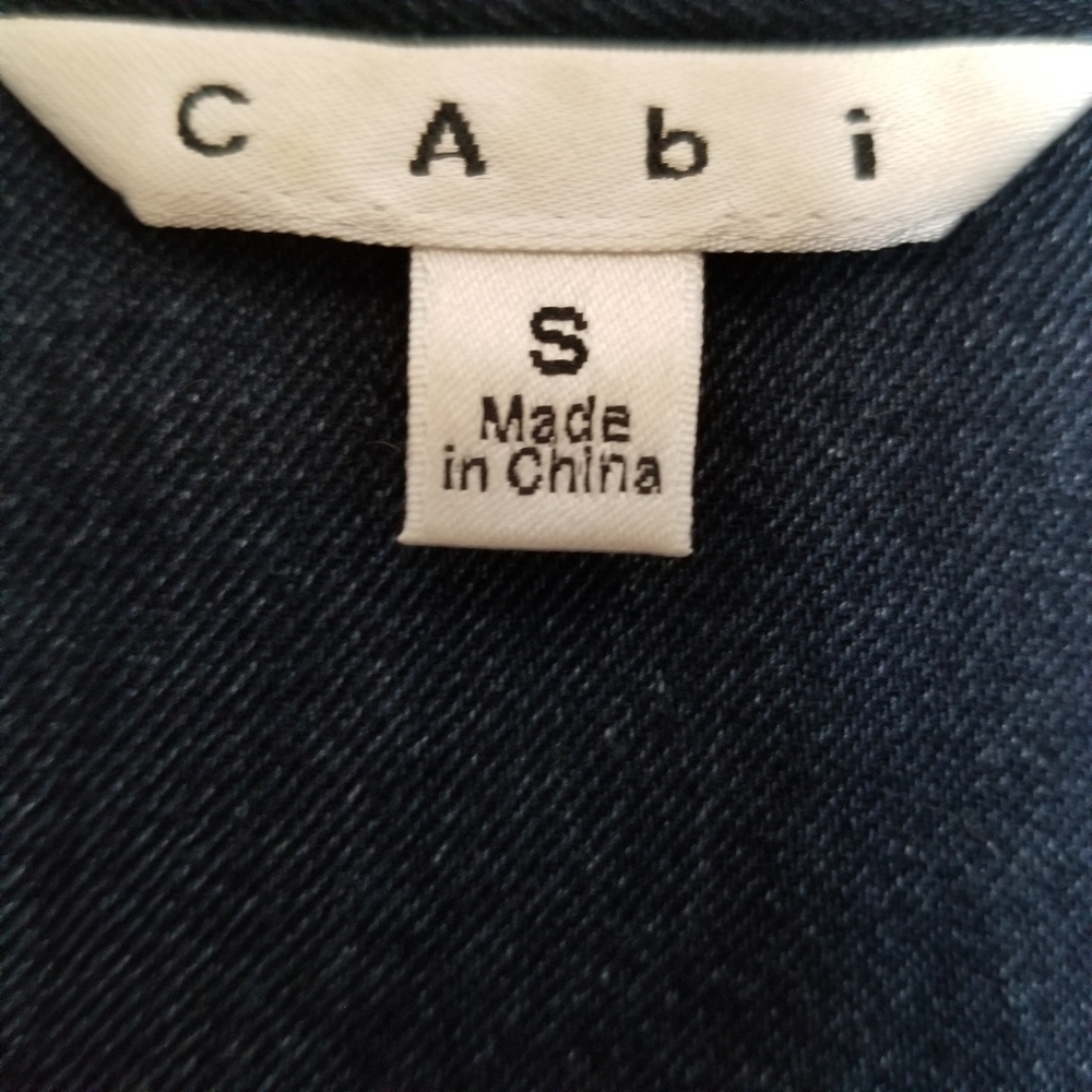Cabi 340 blue denim button long jacket SZ Small - Picture 7 of 9